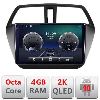 Navigatie Suzuki S-Cross C-337 Android Octa Core Ecran 2K QLED GPS 4G 4+32GB 360 KIT-337+EDT-E409-2K