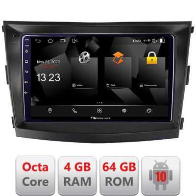 Navigatie SsangYong Tivoli 2015-2019 Android Octa Core 720p 4+64 DSP 360 camera carplay android auto