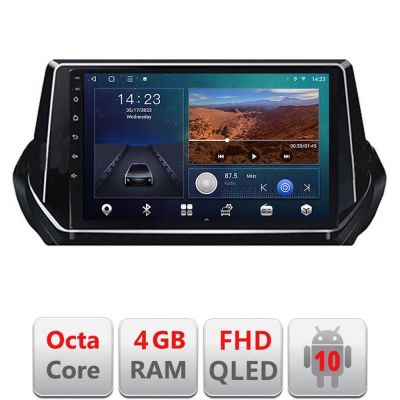 Navigatie Peugeot 2008 2020- Android radio gps internet quad core 4+64 carplay android auto Kit-209-2020+EDT-E309v3