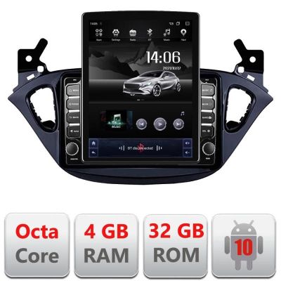 Navigatie Opel Corsa 2013-2016 G-corsa ecran tip TESLA 9.7" cu Android Radio Bluetooth Internet GPS WIFI 4+32GB DSP 4G