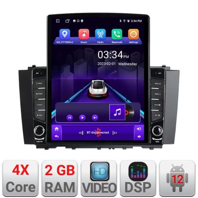 Navigatie Mercedes CLK W209 Android radio gps internet quad core 2+32 ecran vertical 9.7" Kit-w209+EDT-E708