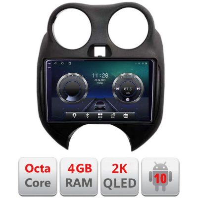 Navigatie Nissan Micra 2010-2014 Android ecran Qled 2K Octa core 4+32 KIT-micra2010+EDT-E409-2K