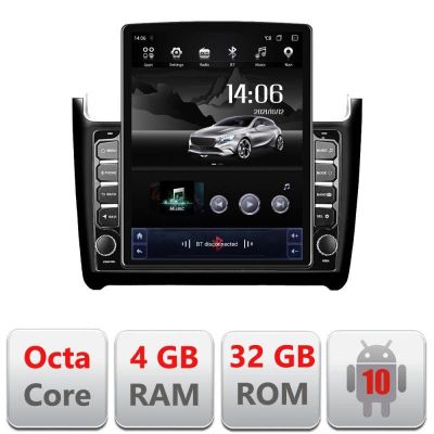 Navigatie VW Polo 2014- G-655 ecran tip TESLA 9.7" cu Android Radio Bluetooth Internet GPS WIFI 4+32GB DSP 4G Octa Cor