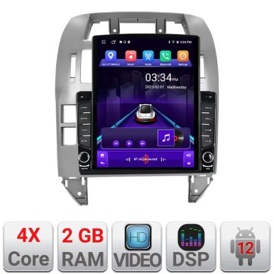 Navigatie VW Polo 2004-2011 Android radio gps internet quad core 2+32 ecran vertical 9.7" Kit-polo+EDT-E708