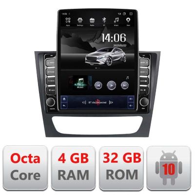 Navigatie Mercedes W211 W219 G-090 ecran tip TESLA 9.7" cu Android Radio Bluetooth Internet GPS WIFI 4+32GB DSP 4G Oct