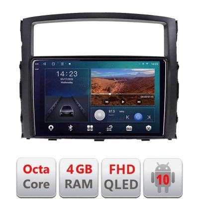 Navigatie Mitsubishi Pajero B-452 Android Ecran QLED octa core 4+64 carplay android auto KIT-452+EDT-E309V3