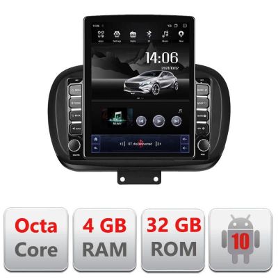 Navigatie Fiat 500 2014- G-539 ecran tip TESLA 9.7" cu Android Radio Bluetooth Internet GPS WIFI 4+32GB DSP 4G Octa Co