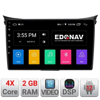 Navigatie HHyundai I30 2011-2016  2+32 GB Android Waze USB Navigatie Internet Youtube Radio Kit-i30-2011+EDT-E209