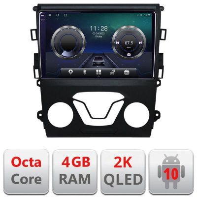 Navigatie Ford Mondeo 2013- C-377 Android Octa Core Ecran 2K QLED GPS 4G 4+32GB 360 KIT-377+EDT-E409-2K