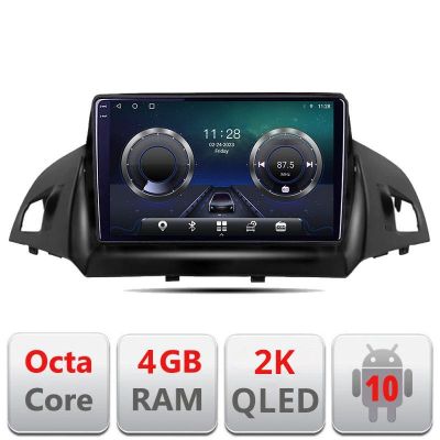 Navigatie Ford Kuga 2013-2017 C-362 Android Octa Core Ecran 2K QLED GPS 4G 4+32GB 360 KIT-362+EDT-E409-2K