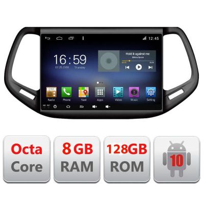 Navigatie JEEP COMPASS 2017 Manual F-732 Octa Core cu Android Radio Bluetooth Internet GPS WIFI DSP 8+128GB 4G