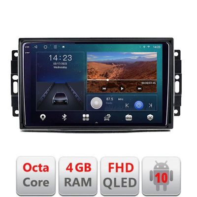 Navigatie Chrysler Jeep B-202 Android Ecran QLED octa core 4+64 carplay android auto KIT-202+EDT-E310V3 v3