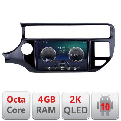 Navigatie Kia Rio C-504 Android Octa Core Ecran 2K QLED GPS 4G 4+32GB 360 KIT-504+EDT-E409-2K