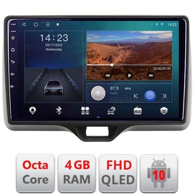 Navigatie Toyota Yaris 2020- Android radio gps internet quad core 4+64 carplay android auto kit-yaris2020+EDT-E310v3