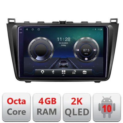 Navigatie Mazda 6 C-012 Android Octa Core Ecran 2K QLED GPS 4G 4+32GB 360 KIT-012+EDT-E409-2K