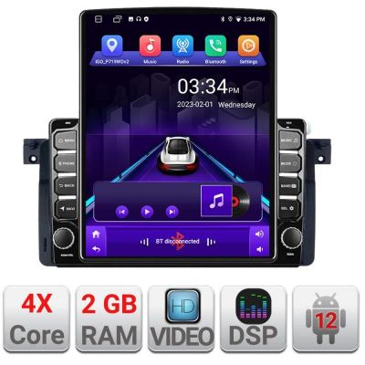 Navigatie BMW Seria 3 E46 K-052 ecran tip TESLA 9.7" cu Android Radio Bluetooth Internet GPS WIFI 2+32 DSP Quad Core