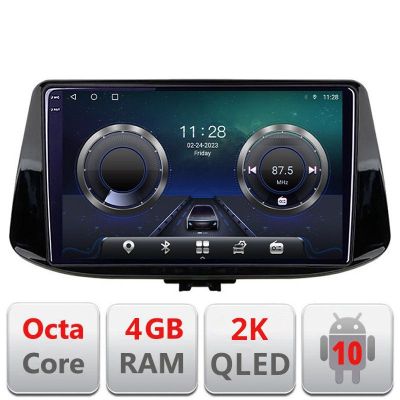 Navigatie HHyundai I30 2017- C-1041 Android Octa Core Ecran 2K QLED GPS 4G 4+32GB 360 KIT-1041+EDT-E409-2K