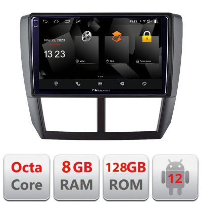 Navigatie Subaru Forester 2007-2013 5960Pro-SU01 Android Octa Core Qualcomm 2K Qled 8+128 DTS DSP 360 4G Optical