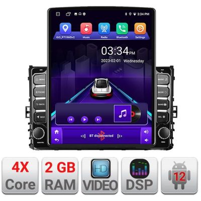 Navigatie grupul VW K-933 ecran tip TESLA 9.7" cu Android Radio Bluetooth Internet GPS WIFI 2+32 DSP Quad Core