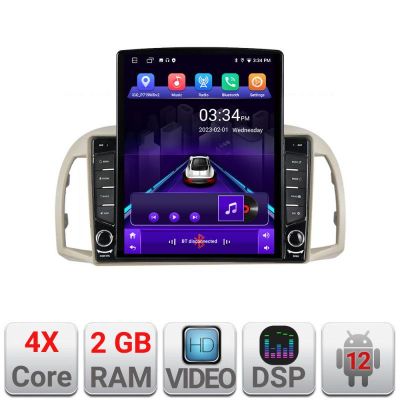 Navigatie Nissan Micra 2002-2010 Android radio gps internet quad core 2+32 ecran vertical 9.7" KIT-micra2003+EDT-E708