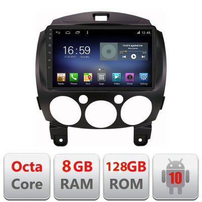 Navigatie Mazda 2 2007-2013 Android radio gps internet Octa Core 8+128 LTE Kit-mazda2+EDT-E609