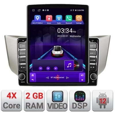 Navigatie Lexus RX 2003-2009 K- rx-03 ecran tip TESLA 9.7" cu Android Radio Bluetooth Internet GPS WIFI 2+32 DSP Quad