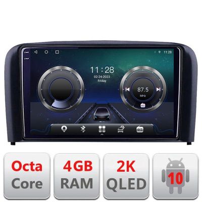 Navigatie Volvo S80 2004-2006 C-S80 Android Octa Core Ecran 2K QLED GPS 4G 4+32GB 360 KIT-S80+EDT-E409-2K