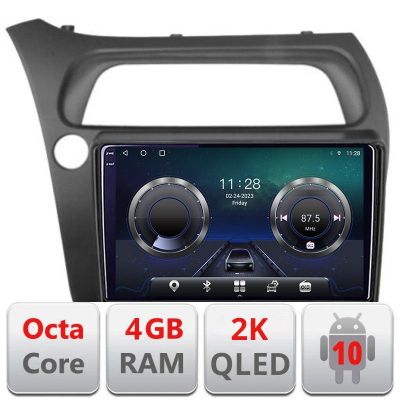 Navigatie Honda Civic Hatchback 2006-2012 C-hatchback Android Octa Core Ecran 2K QLED GPS 4G 4+32GB 360 kit-hatchback+EDT-E409-2K