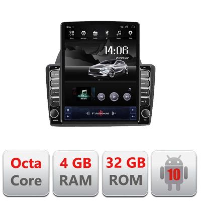 Navigatie Ford Fiesta G-256 ecran tip TESLA 9.7" cu Android Radio Bluetooth Internet GPS WIFI 4+32GB DSP 4G Octa Core