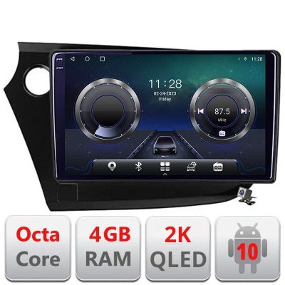 Navigatie Honda Insight 2009-2014 C-insight Android Octa Core Ecran 2K QLED GPS 4G 4+32GB 360 KIT-INSIGHT+EDT-E409-2K