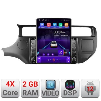 Navigatie Kia Rio 2012- K-204 ecran tip TESLA 9.7" cu Android Radio Bluetooth Internet GPS WIFI 2+32 DSP Quad Core