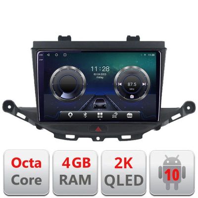 Navigatie Opel Astra K C-ASTRAK Android Octa Core Ecran 2K QLED GPS 4G 4+32GB 360 KIT-ASTRAK+EDT-E409-2K