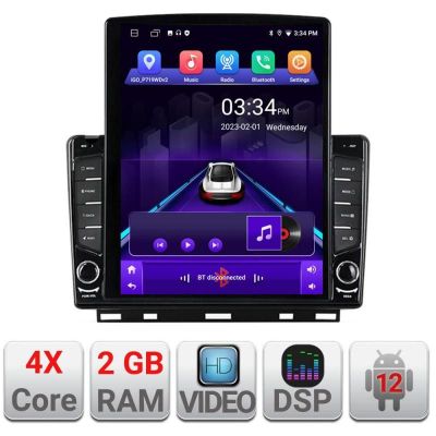 Navigatie Renault Clio 5 ecran tip TESLA 9.7" cu Android Radio Bluetooth Internet GPS WIFI 2+32 DSP Quad Core