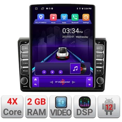 Navigatie Fiat BRAVO 2007-2014 K-BRAVO ecran tip TESLA 9.7" cu Android Radio Bluetooth Internet GPS WIFI 2+32 DSP Quad