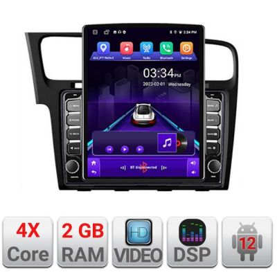 Navigatie VW Golf 7 K-491 ecran tip TESLA 9.7" cu Android Radio Bluetooth Internet GPS WIFI 2+32 DSP Quad Core