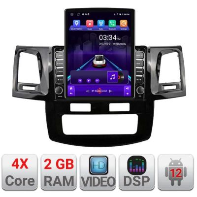 Navigatie Toyota Hilux 2008-2014 K-143 ecran tip TESLA 9.7" cu Android Radio Bluetooth Internet GPS WIFI 2+32 DSP Quad