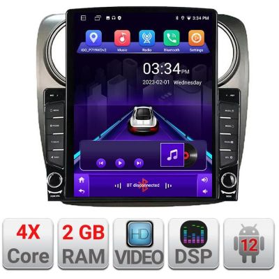 Navigatie Dacia Dokker ecran tip TESLA 9.7" cu Android Radio Bluetooth Internet GPS WIFI 2+32 DSP Quad Core