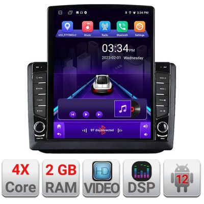 Navigatie Skoda Fabia 2 2009-2014 Android radio gps internet quad core 2+32 ecran vertical 9.7" Kit-fabia2+EDT-E708