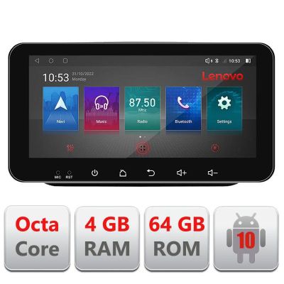 Navigatie Skoda Fabia 2 2009-2014 Android radio gps internet Octa Core 4+64 LTE ecran de 10.33' wide Kit-fabia