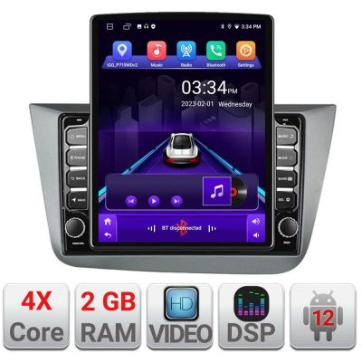 Navigatie Seat Leon 2005-2012 K-leon05 ecran tip TESLA 9.7" cu Android Radio Bluetooth Internet GPS WIFI 2+32 DSP Quad