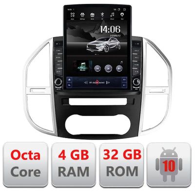 Navigatie Mercedes Vito w447 2016- Android radio gps internet Octa Core 4+64 LTE Kit-w447+EDT-E710