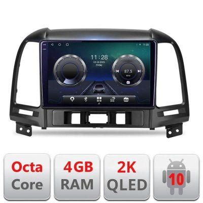 Navigatie HHyundai Santa Fe 2007-2012 C-008 Android Octa Core Ecran 2K QLED GPS 4G 4+32GB 360 KIT-008+EDT-E409-2K