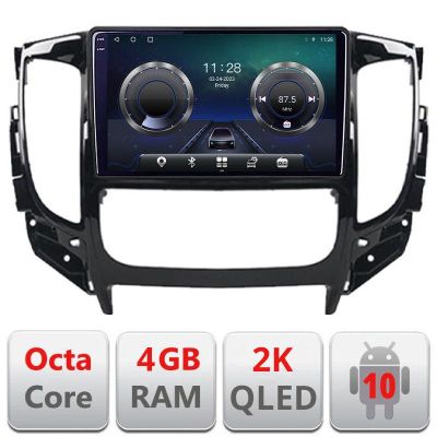 Navigatie Mitsubishi L200 2014-2020 C-1094 Android Octa Core Ecran 2K QLED GPS 4G 4+32GB 360 KIT-1094+EDT-E409-2K