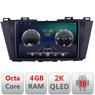 Navigatie Mazda 5 2010- C-117 Android Octa Core Ecran 2K QLED GPS 4G 4+32GB 360 KIT-117+EDT-E409-2K