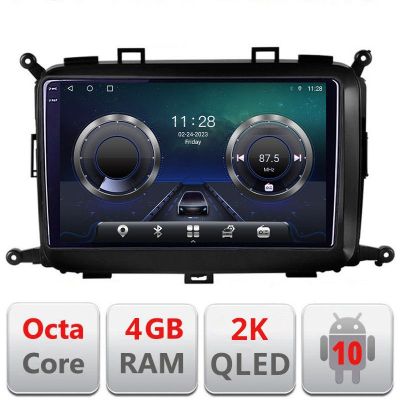 Navigatie Kia Carens 2013-2018 C-2023 Android Octa Core Ecran 2K QLED GPS 4G 4+32GB 360 KIT-2023+EDT-E409-2K