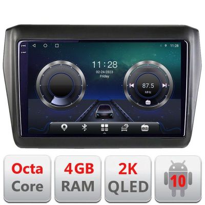 Navigatie Suzuki Swift 2017- C-2179 Android Octa Core Ecran 2K QLED GPS 4G 4+32GB 360 KIT-2179+EDT-E409-2K