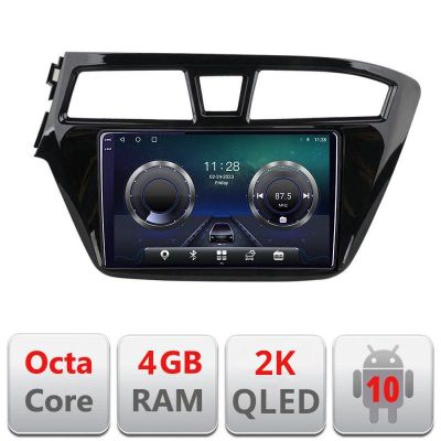 Navigatie HHyundai i20 2015-2018 C-517 Android Octa Core Ecran 2K QLED GPS 4G 4+32GB 360 KIT-517+EDT-E409-2K