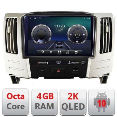 Navigatie Lexus RX300 2003-2008 Android Octa Core Ecran 2K QLED GPS 4G 4+32GB 360 KIT-RX300+EDT-E409-2K