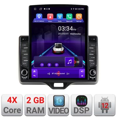 Navigatie Toyota Yaris 2020- Android radio gps internet quad core 2+32 ecran vertical 9.7" kit-yaris2020+EDT-E708