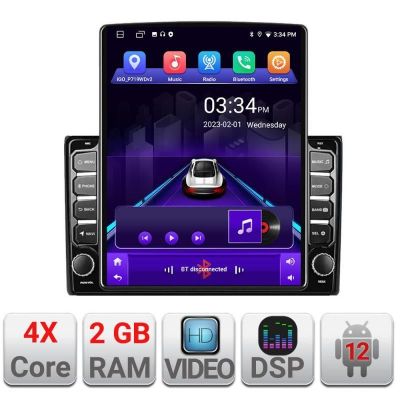 Navigatie Audi A4 B6 K-050 ecran tip TESLA 9.7" cu Android Radio Bluetooth Internet GPS WIFI 2+32 DSP Quad Core v1